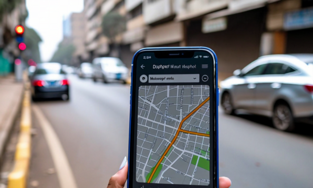 Mobile dispatch app showing vehicle routes and charging stations on a map of Nairobi